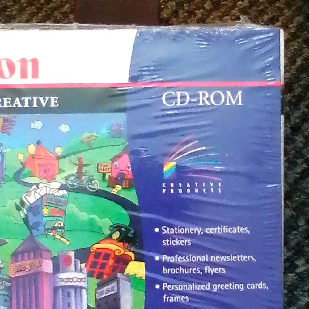Vintage 1996 Canon Creative CD-ROM Windows Stationery Graphics Software